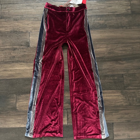 BLACK CORAL Insanely Cool Velvet Side Stripe Trouser Pants Sz 4/S NWT $328!! - Picture 1 of 5